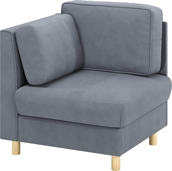 Кресло мягкое Олмеко Шелдон (букле, Лайк серый 995) - фото