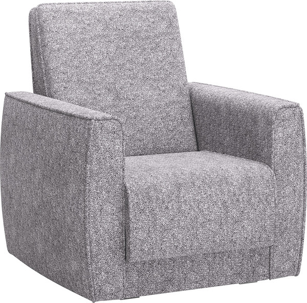 Кресло мягкое Олмеко Женева (микровелюр, Шейп сильвер) - фото