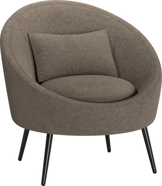 Кресло мягкое Олмеко Каро (велюр, Панда браун/шоколад) - фото