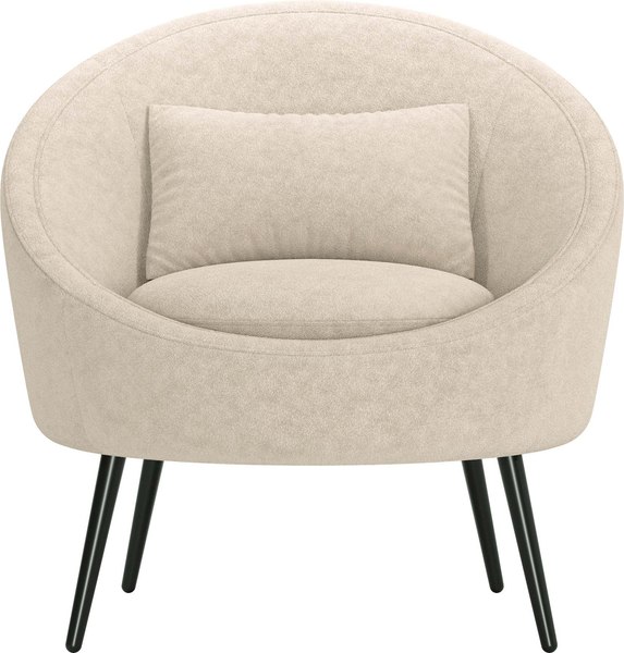 Кресло мягкое Олмеко Каро (велюр, Панда крем 6/ваниль)