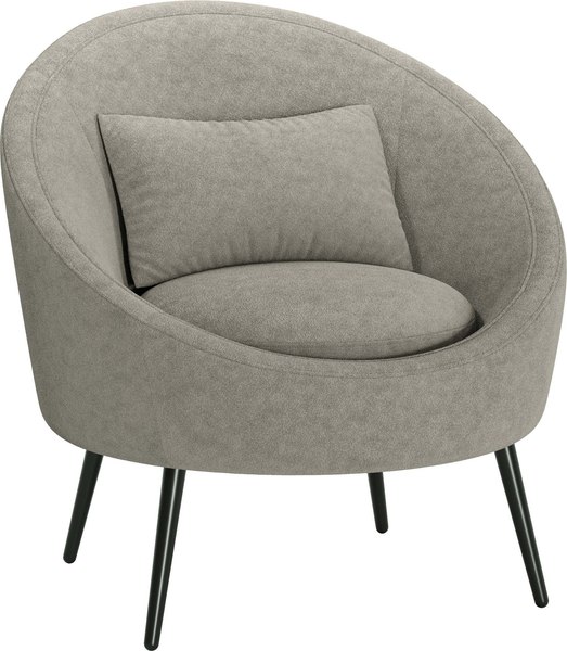 Кресло мягкое Олмеко Каро (велюр, Панда монсун/какао) - фото