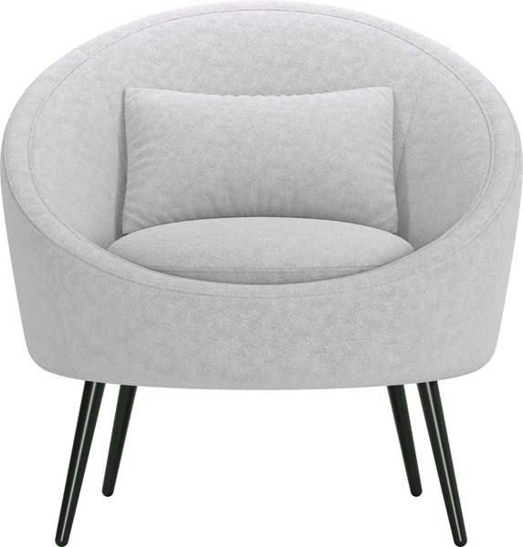 Кресло мягкое Олмеко Каро (велюр, Панда сильвер/маус)