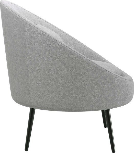 Кресло мягкое Олмеко Каро (велюр, Панда сильвер/маус)