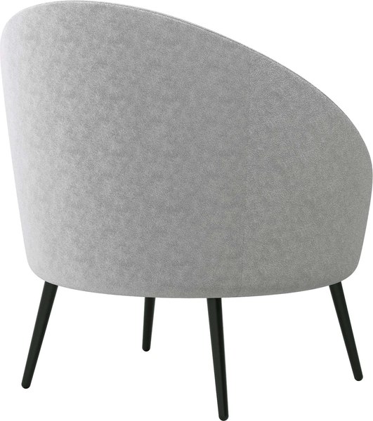 Кресло мягкое Олмеко Каро (велюр, Панда сильвер/маус)