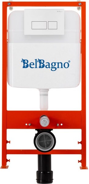 Унитаз подвесной с инсталляцией BelBagno Sfera-R BB046CHR/SC/BB026/BB042BL