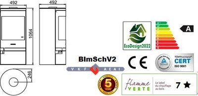 Печь-камин Panadero Akita Ecodesign