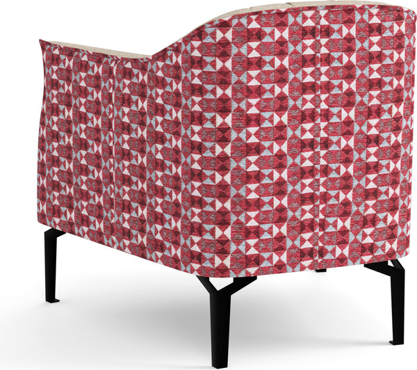 Кресло мягкое Олмеко Мускат (велюр, киото крем/шенилл, домино бургунди)