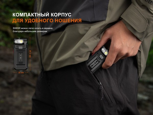 Фонарь Fenix Light SW05R-REDbk