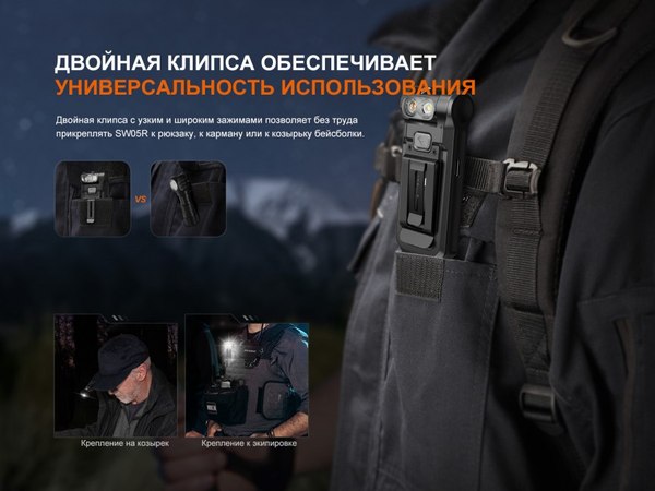 Фонарь Fenix Light SW05R-UVbk