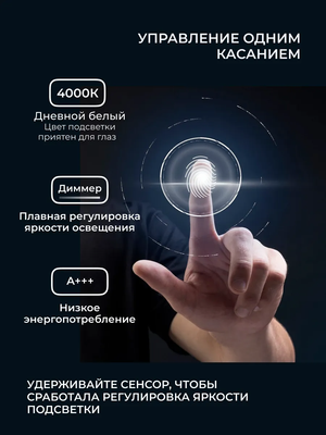 Зеркало Emze Smartphone 50x100 / LED.UV.SMART.50.100.BEL