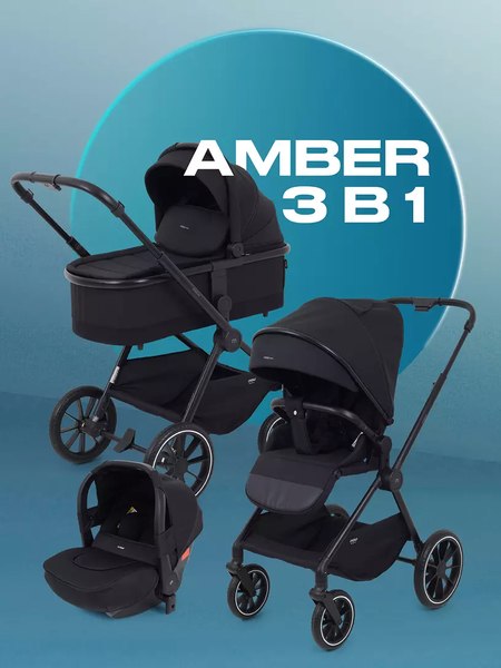 Детская универсальная коляска MOWbaby Amber 3 в 1 / MB068
