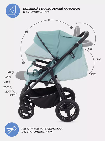 Детская прогулочная коляска MOWbaby Nimbus Air / MB104
