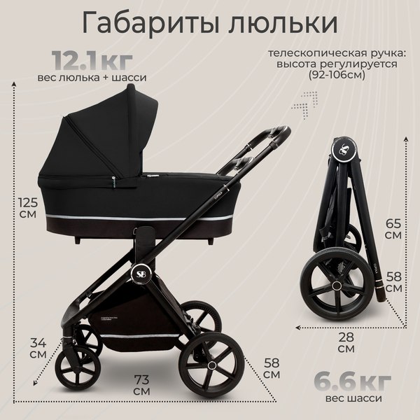 Детская универсальная коляска Sweet Baby Cupola 2в1
