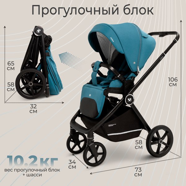 Детская универсальная коляска Sweet Baby Cupola 2в1