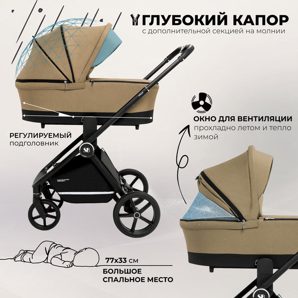 Детская универсальная коляска Sweet Baby Stella 2в1