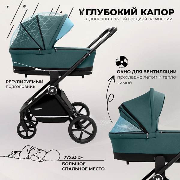 Детская универсальная коляска Sweet Baby Stella 2в1