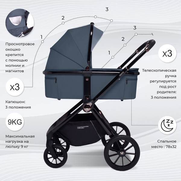 Детская универсальная коляска Sweet Baby Vento 2в1