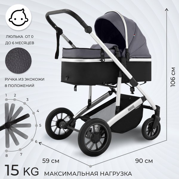 Детская универсальная коляска Sweet Baby Amare 3в1