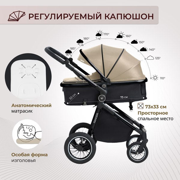 Детская универсальная коляска Sweet Baby Ranger 3в1