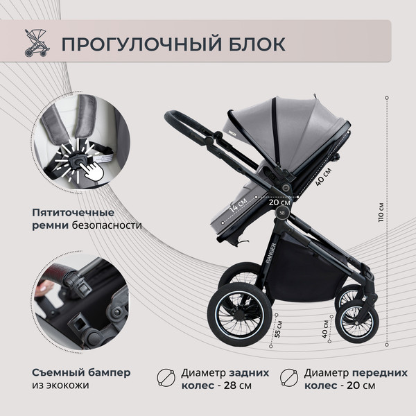Детская универсальная коляска Sweet Baby Ranger 3в1