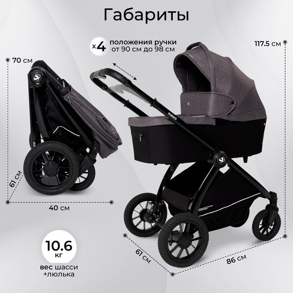 Детская универсальная коляска Sweet Baby Rubikid 3в1