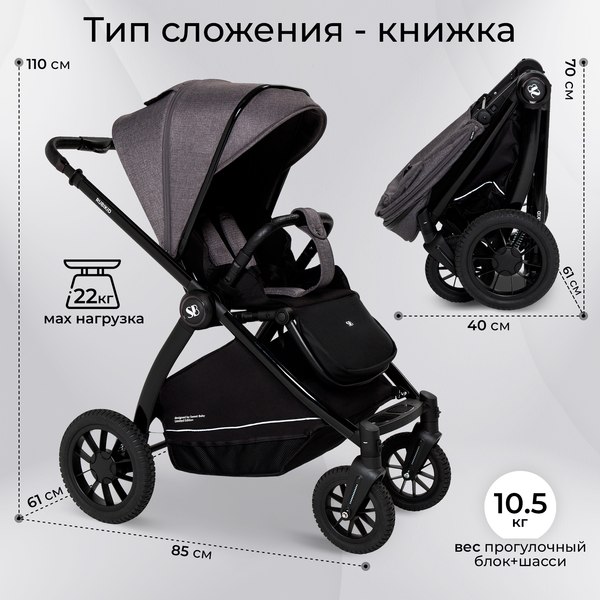 Детская универсальная коляска Sweet Baby Rubikid 3в1