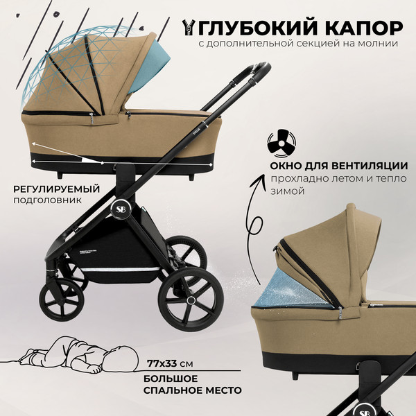 Детская универсальная коляска Sweet Baby Stella 3в1