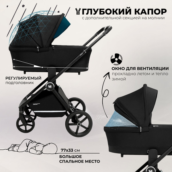 Детская универсальная коляска Sweet Baby Stella 3в1