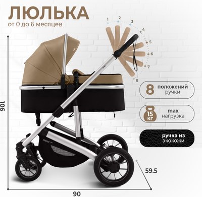 Детская универсальная коляска Sweet Baby Optima 2в1