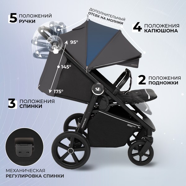 Детская прогулочная коляска Sweet Baby Contente Plus