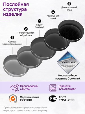 Сковорода Elan Gallery Fierra / 130038