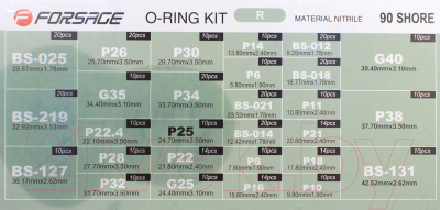 Набор уплотнительных колец Forsage F-738