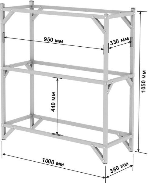 Стеллаж металлический ИМпласт 15331