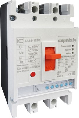 Выключатель автоматический КС ВА 88-125E 3P / EVA88-3-12510025 - фото
