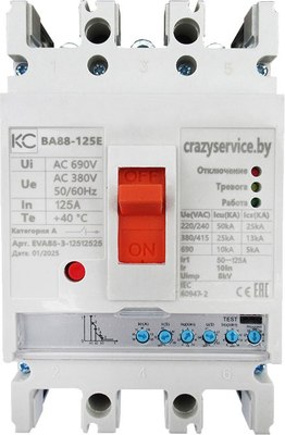 Выключатель автоматический КС ВА 88-125E 3P / EVA88-3-1253225