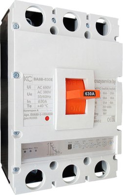 Выключатель автоматический КС ВА 88-630E 3P / EVA88-3-63040050 - фото