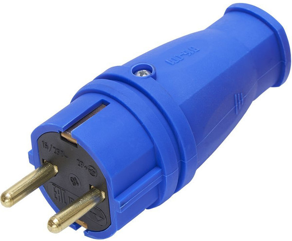 Вилка штепсельная Stekker Прямая 250В 16A IP44 RPG16-21-441 В 16-001 / 39161 - фото