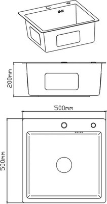 Мойка кухонная Diadonna DS5050В