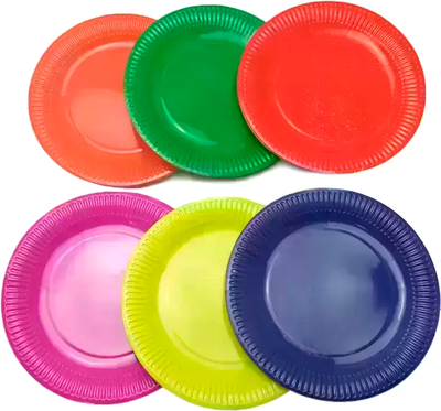 Набор одноразовых тарелок ИнтроПластика Бумажная 230мм - фото