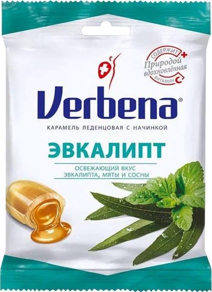 Пищевая добавка Verbena Эвкалипт карамель леденцовая с начинкой - фото
