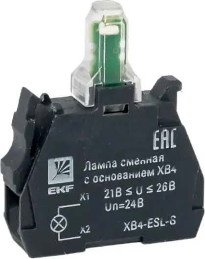 Лампа сигнальная EKF XB4 сменная c основанием / XB4-ESL-G - фото