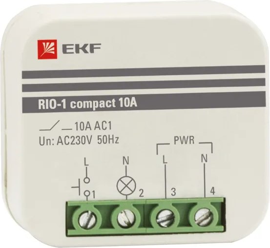 Реле импульсное EKF Rio-1 compact 10А / rio-1k-10 - фото