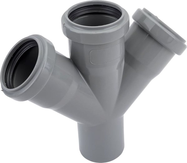 Крестовина внутренней канализации Политэк ТПК 50x50x50/45 ПП - фото