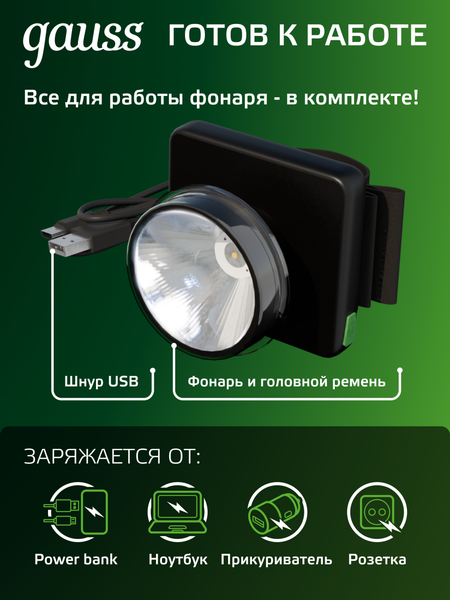 Фонарь Gauss GFL401 / GF401