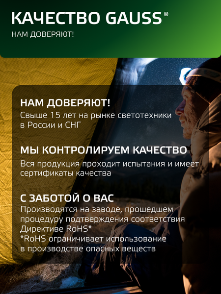 Фонарь Gauss GFL401 / GF401