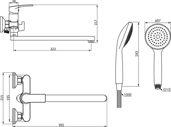 Смеситель Damixa Eclipse 2.0 489500000
