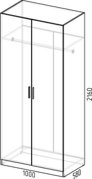 Шкаф Интермебель Марсель 580 / МР-07