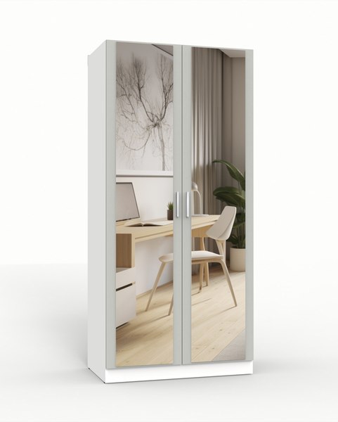 Шкаф Интермебель Марсель 580 2 зеркала / МР-08 - фото