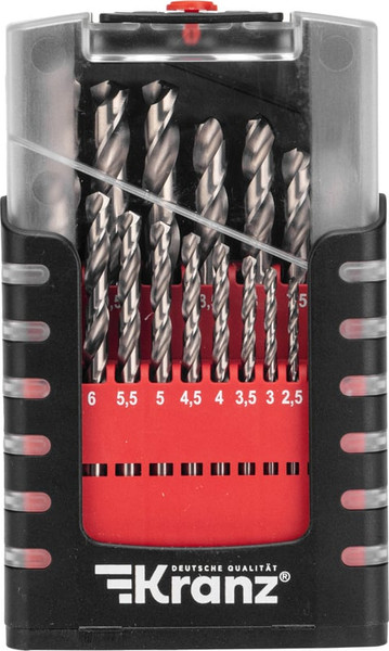 Набор сверл Kranz 1-10мм / KR-91-0635