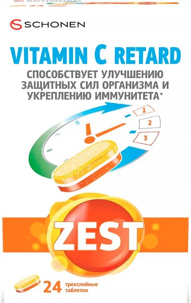 Витамин ZEST Витамин С Ретард трехслойные - фото